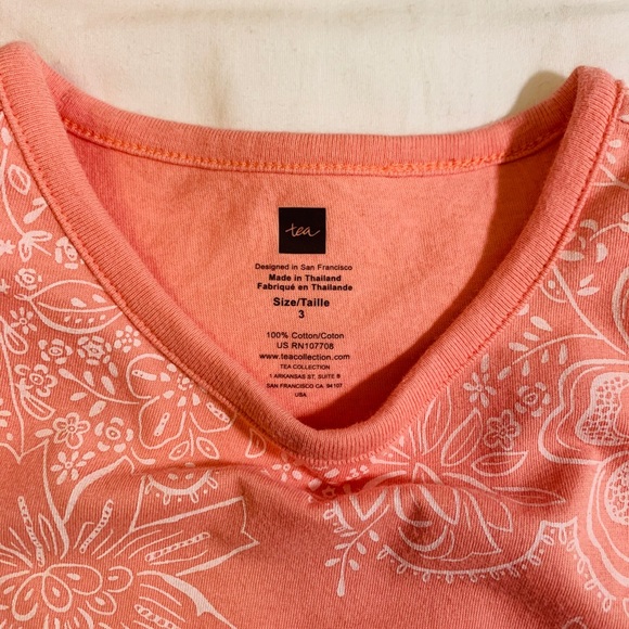 Tea Collection Dresses Tea Collection Dress 3t Peach And White Poshmark